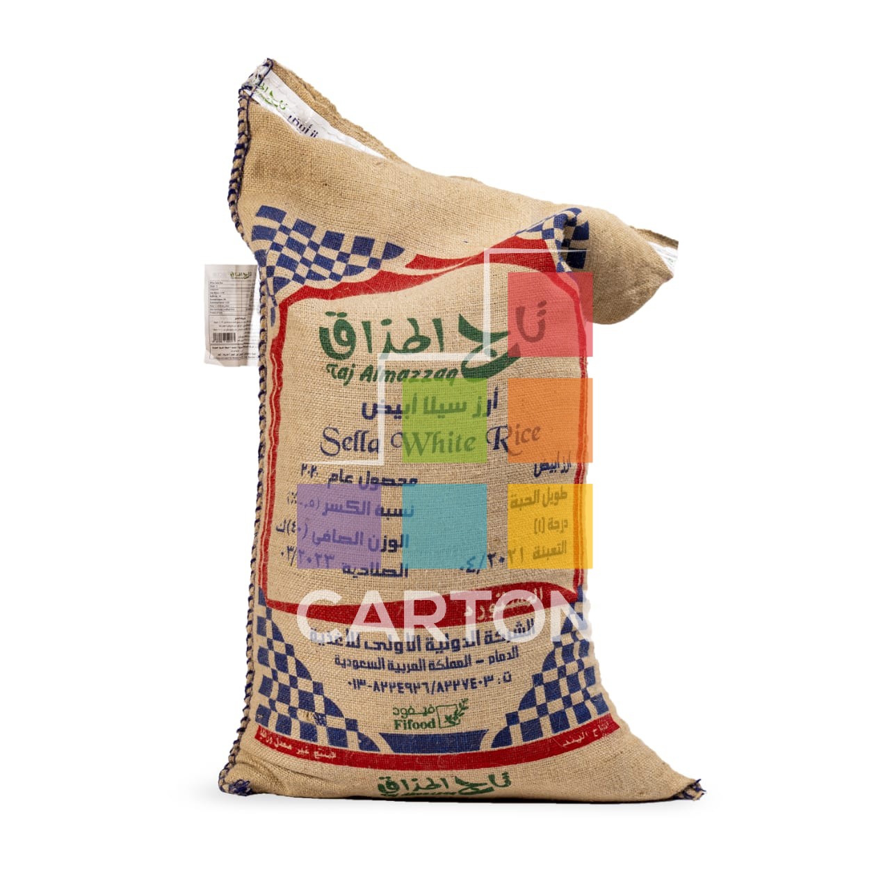 TAJ AL MAZZAQ INDIAN WHITE SELLA RICE 40KG